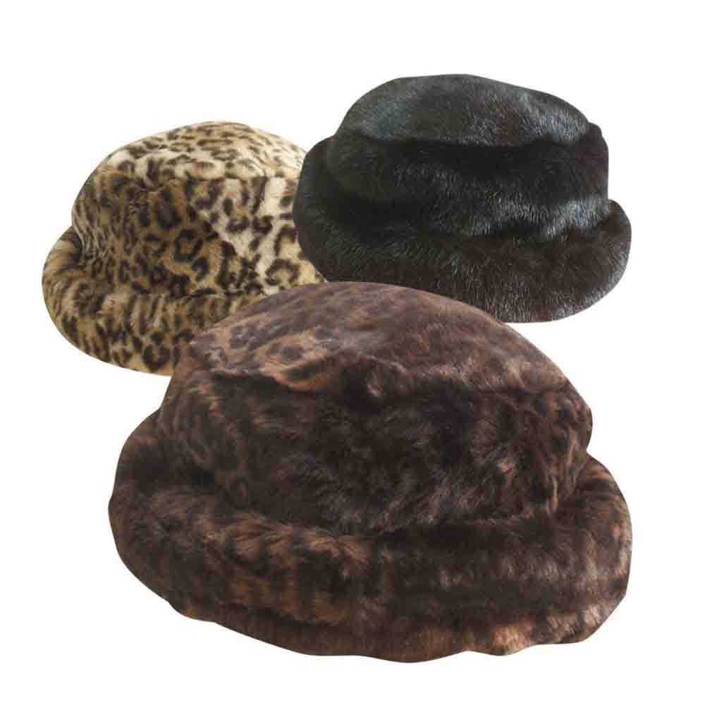 Faux Fur Bucket Hat - Scala Hats, Bucket Hat - SetarTrading Hats 