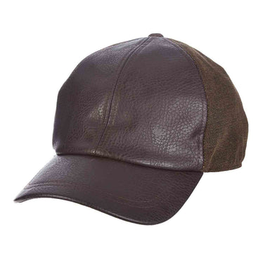 Faux Leather Baseball Cap - Dorfman Pacific Hat, Cap - SetarTrading Hats 