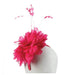 Feather Flower Fascinator Headband - Scala Collection Hats Fascinator Scala Hats LDF68HP Hot Pink  
