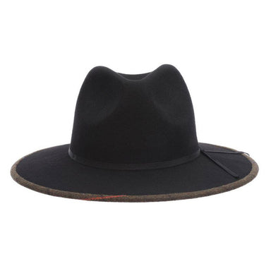 Finlay Felt Hat with Bound Wide Brim - Stacy Adams Hat Safari Hat Stacy Adams Hats SAW706 Black Medium (22.5")