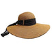 Floppy Wide Brim Sun Hat with Scarf - Milani Hats Wide Brim Sun Hat Milani Hats BB007BN Brown Medium (57 cm) 