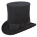 Franklin Structured 8" Tall Wool Felt Top Hat - Scala Hat Top Hat Scala Hats WF571 Black Small (55 cm) 