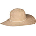 Frayed Edge Grosgrain Ribbon Floppy Hat - Scala Studio Hat Wide Brim Sun Hat Scala Hats LC762-KHAKI Khaki  