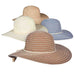 Frayed Edge Grosgrain Ribbon Floppy Hat - Scala Studio Hat Wide Brim Sun Hat Scala Hats    