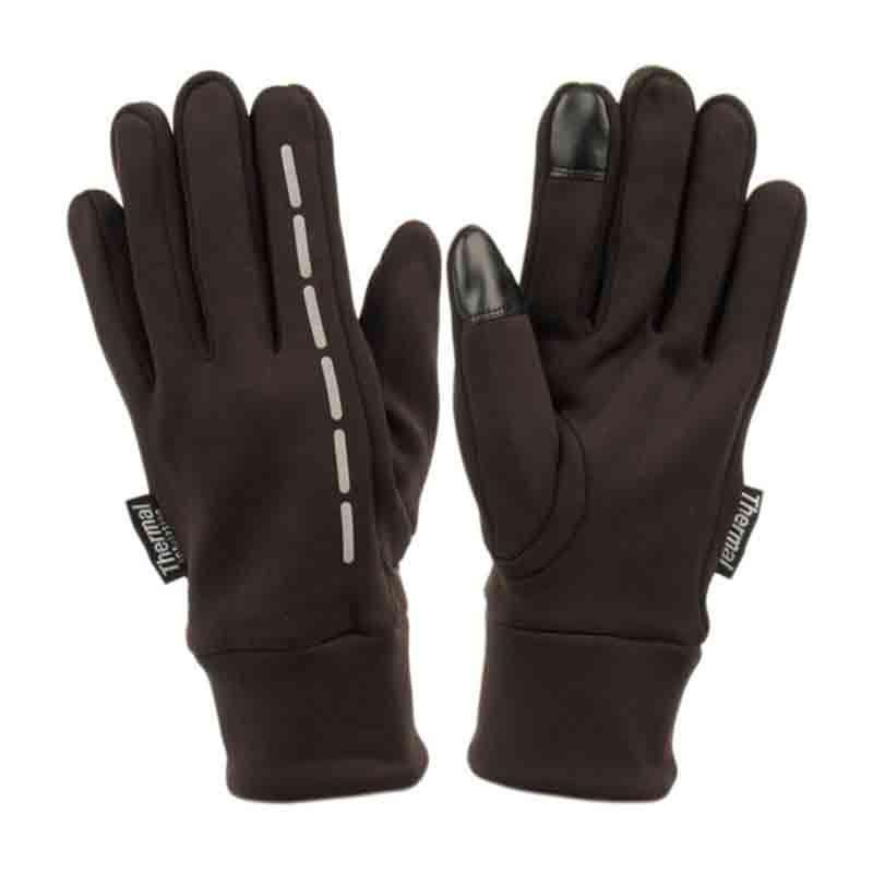 Ladies Stretch Woven Touch Screen Gloves Gloves Epoch Hats gl2059bk Black  
