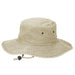 Garment Washed Cotton Boonie Hat with Chin Strap - MCI Bucket Hat MegaCI MC7804A-BGs Beige Small (55 cm) 
