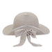 Grey Pinned Up Brim Sun Hat with Sash - Sun 'N' Sand Hats Facesaver Hat Sun N Sand Hats    