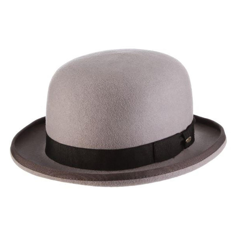Grey Structured Wool Felt Bowler Hat - Scala Men's Hats Bowler Hat Scala Hats WF507gym Grey Large (23") 