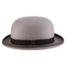 Grey Structured Wool Felt Bowler Hat - Scala Men's Hats, Bowler Hat - SetarTrading Hats 