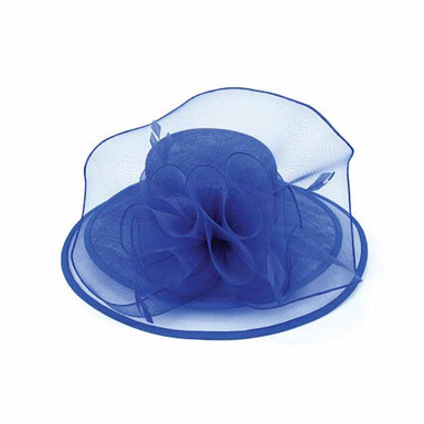 Sinamay and Tulle Dress Hat with Feather Accent - Something Special Collection, Dress Hat - SetarTrading Hats 