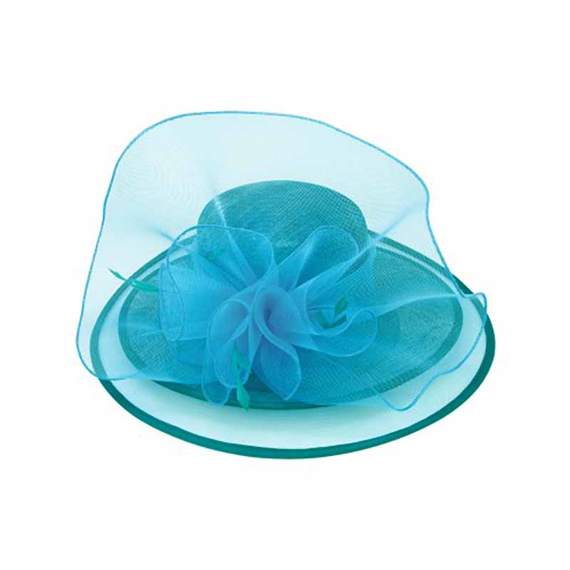 Sinamay and Tulle Dress Hat with Feathers - Kentucky Derby  display picture 2
