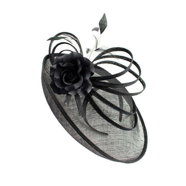 Large Sinamay Fascinator with Loops Accent Fascinator Something Special Hat hf2964bk Black  