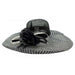 Polka Dot Brim Sinamay Dress Hat - Something Special Collection Dress Hat Something Special Hat hf2969bk Black  