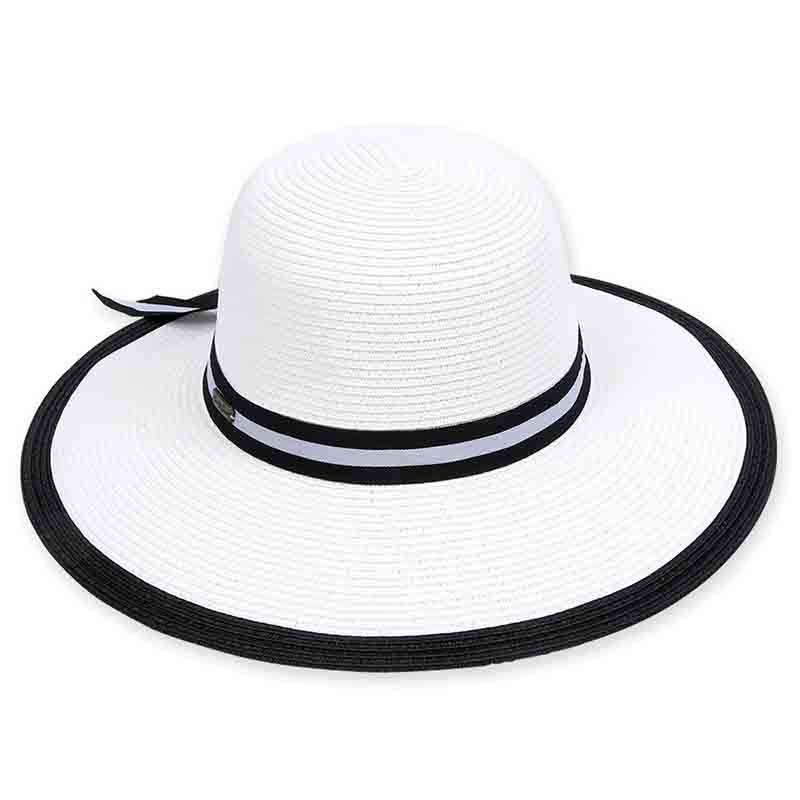 Spratley Black and White Sun Hat - Sun 'N' Sand Hats, Wide Brim Sun Hat - SetarTrading Hats 