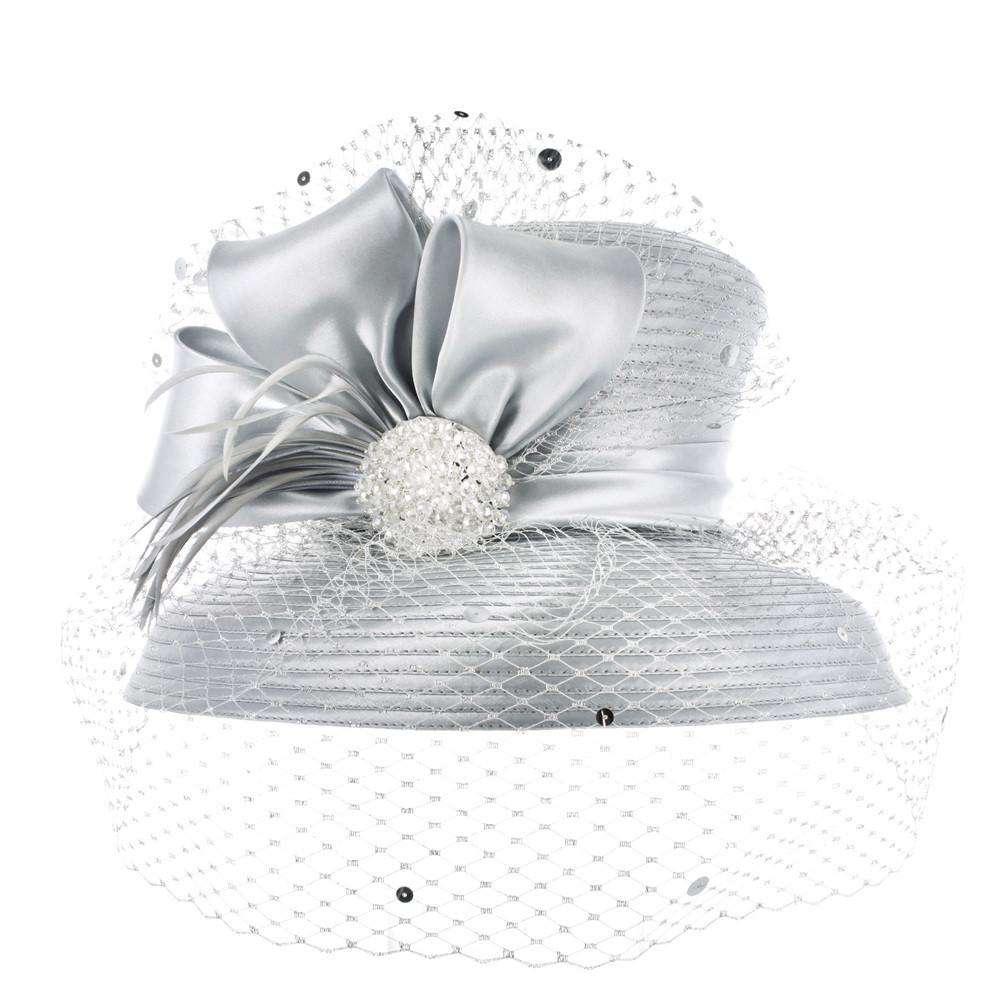 Satin Braid Tiffany Brim Dress Hat, Dress Hat - SetarTrading Hats 