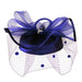 Satin Braid Pillbox Hat with Netting Veil - Something Special Dress Hat Something Special LA htb1296nv Navy  