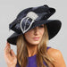 Satin Braid Dress Hat with Rhinestone Detail Dress Hat Something Special LA    