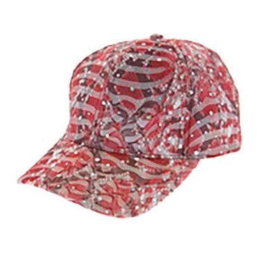 Multi Tone Glitter Baseball Cap - Available in 5 Colors Cap Something Special Hat HTC585RD Red  