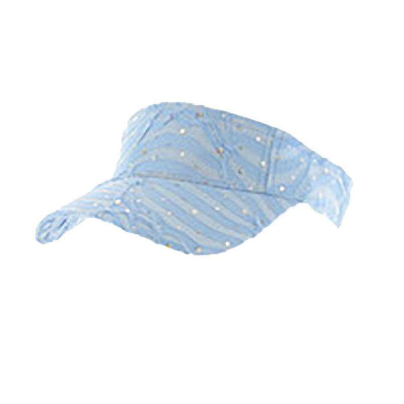 Glitter Stripe Jersey Sun Visor, Visor Cap - SetarTrading Hats 