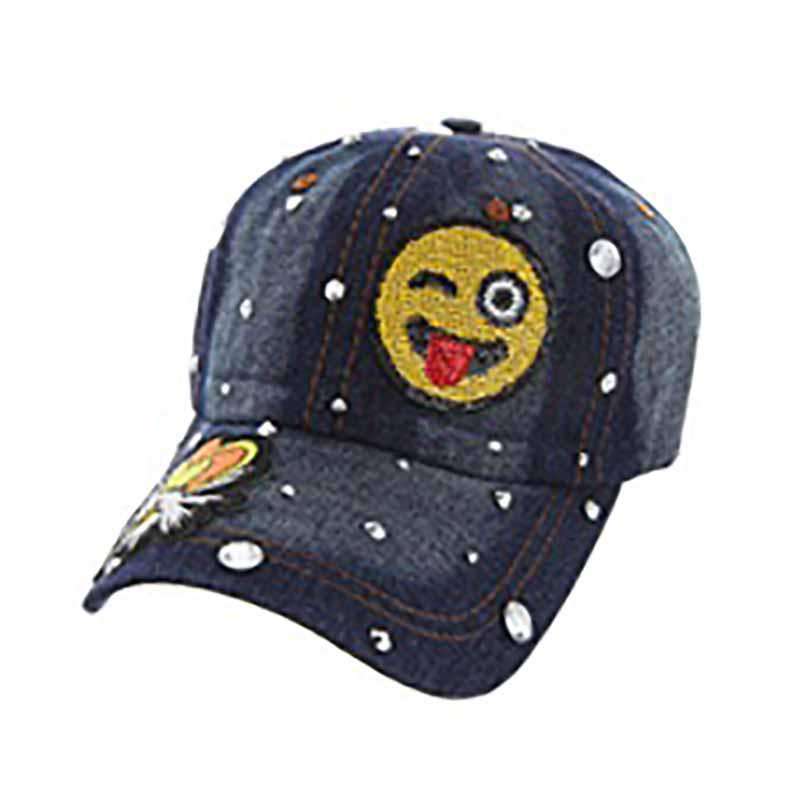 Denim Emoji Baseball Cap Cap Something Special LA htc800 Dark Denim