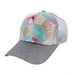 Mosaic Sequin Casual Cap for Women Cap Something Special LA HTC889SV Silver  