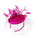Loopy Satin Fascinator with Netting Veil - 9 stunning colors, Fascinator - SetarTrading Hats 