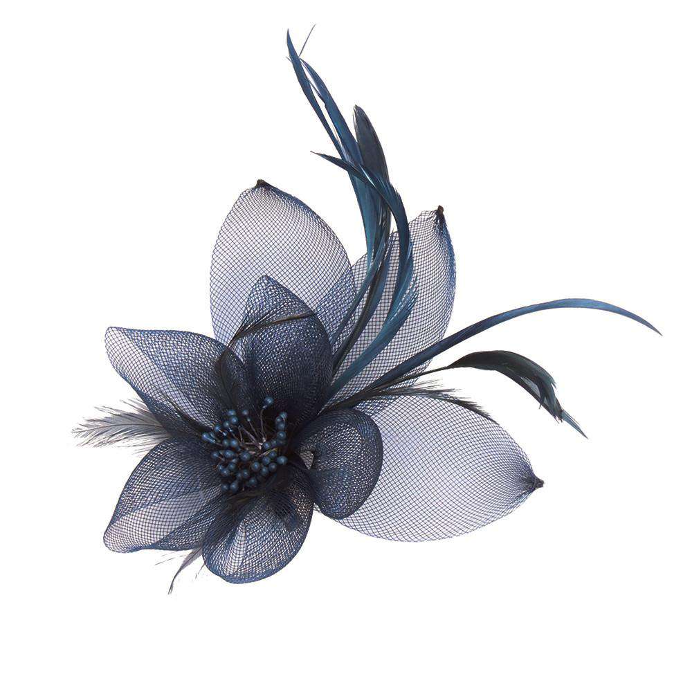 Bead Center Flower and Leaves Fascinator Brooch Pin - Something Special, Fascinator - SetarTrading Hats 