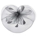 Ruffle Mesh with Feather Fascinator - 9 Beautiful Colors Fascinator Something Special LA hth1299GY Grey  