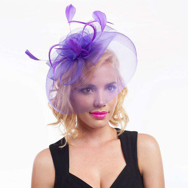 Rose Center Fascinator with Veil Fascinator Something Special LA    