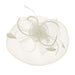 Rose Center Fascinator with Veil Fascinator Something Special LA HTH2039WH White  