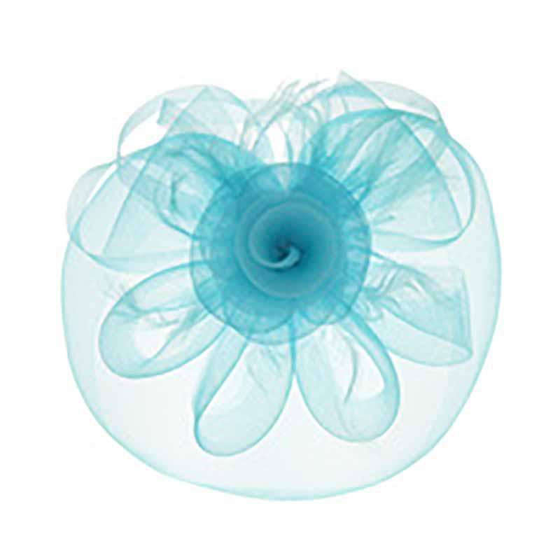 Windmill Fascinator with Veil in Pale Colors Fascinator Something Special LA HTH2116AQ Aqua  