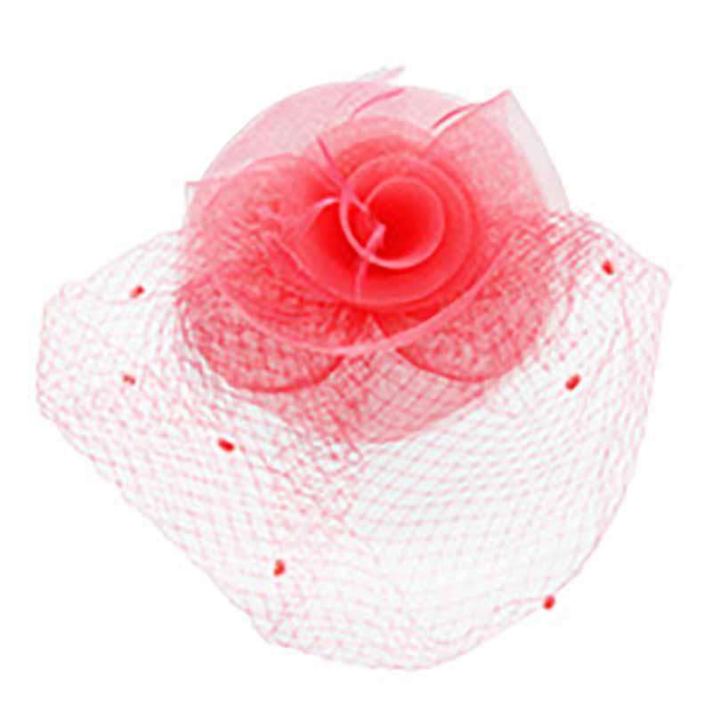 Dotted Netting Veil Spiral Flower Fascinator Fascinator Something Special LA    