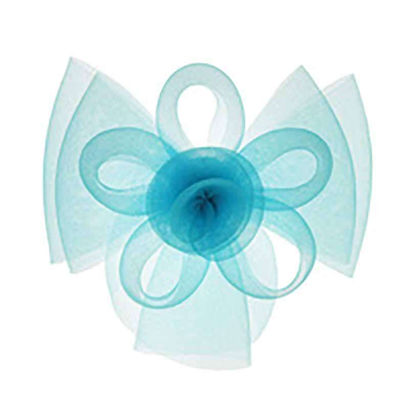 Loopy Flower Horsehair Fascinator Fascinator Something Special LA HTH2121LB Light Blue  