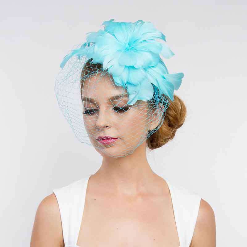 Birds of Feather Fascinator with Full Netting Veil Fascinator Something Special LA    