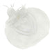 Feather Flower Petals Oval Pill Box Fascinator Fascinator Something Special LA hth2161wh White  