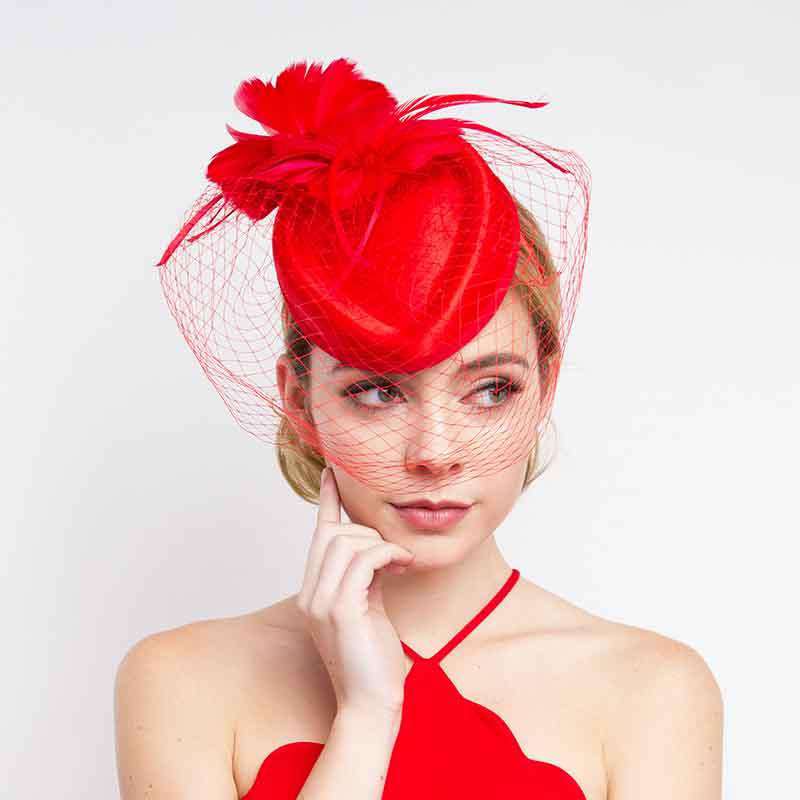 Feather Flower Petals Oval Pill Box Fascinator Fascinator Something Special LA    