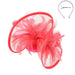 Feather Accented Rolled Tulle Fascinator Fascinator Something Special LA hth2172mv Mauve  