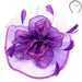 Tulle and Silk Fascinator - Sophia Collection Fascinator Something Special LA hth2182pp Purple  