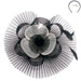 Pleated Mesh Two Tone Flower Fascinator Fascinator Something Special Hat lb7727BK Black  