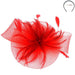 Round Feather Burst Fascinator - Sophia Collection Fascinator Something Special LA hth2184rd Red  