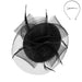 Woven Pillbox Cocktail Hat with High Tulle Accent - Sophia Collection Fascinator Something Special LA HTH2205BK Black  