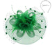 Satin Flower Dotted Netting Fascinator Headband - Something Special Fascinator Something Special LA HTH2221gn Green  