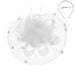 Satin Flower Dotted Netting Fascinator Headband - Something Special Fascinator Something Special LA HTH2221wh White  