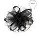Twisted Mesh Fascinator with Triple Flower Center - Sophia Fascinator Something Special LA hth2260BK Black  