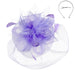 Double Veil Feather Rose Fascinators - Sophia Collection Fascinator Something Special LA HTH2266lv Lavender  