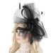 Looped Feather Scrunched Tulle Fascinator Headband - Something Special Fascinator Something Special LA    