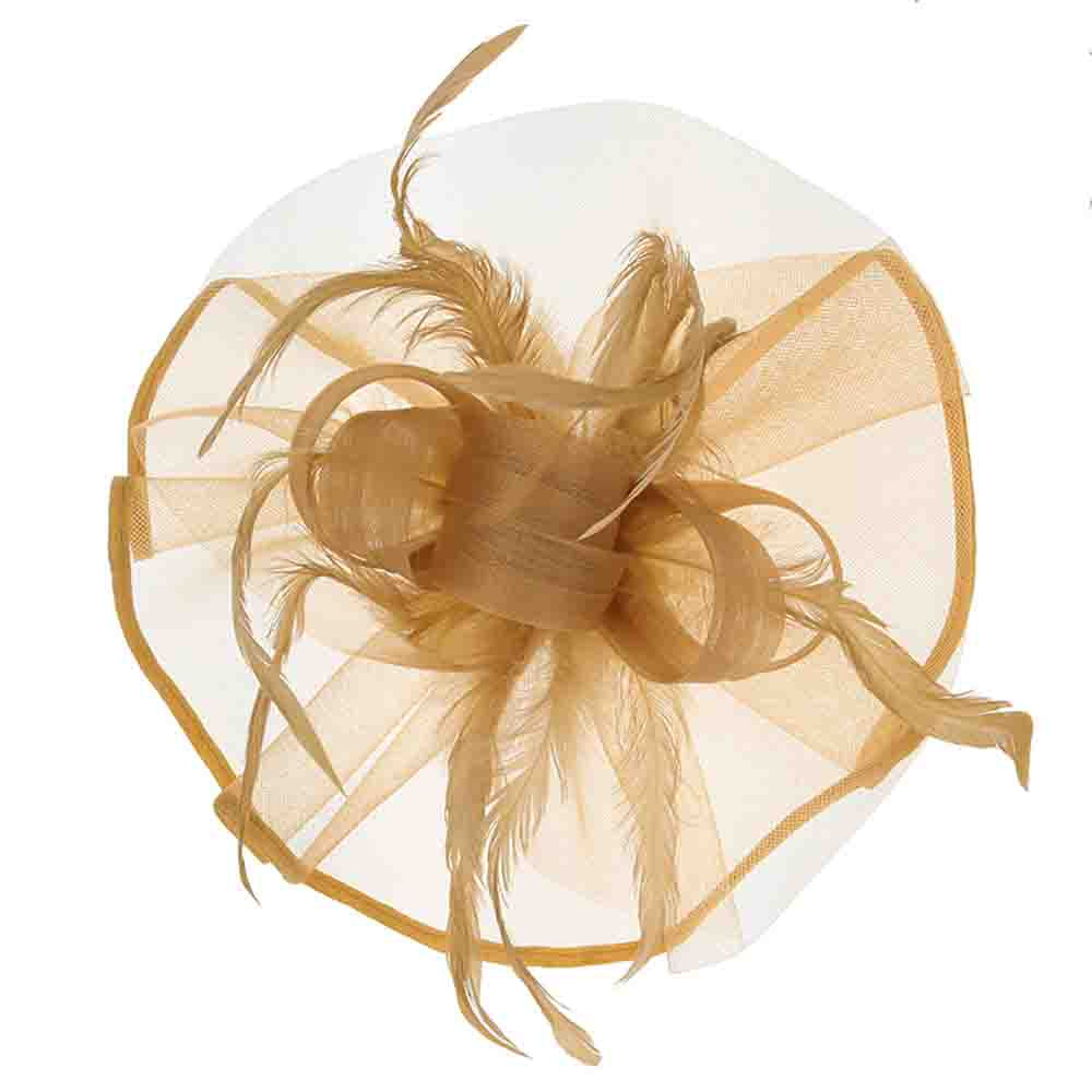 Fascinating Feather and Loop Fascinator - Sophia Collection Fascinator Something Special LA hth2299cp Champagne  