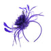 Satin Floral Fascinator Headband - Sophia Collection Fascinator Something Special LA hth2309pp Purple  
