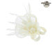 Rose and Feather Woven Fascinator Brooch Pin - Something Special Fascinator Something Special LA HTH2333iv Ivory  
