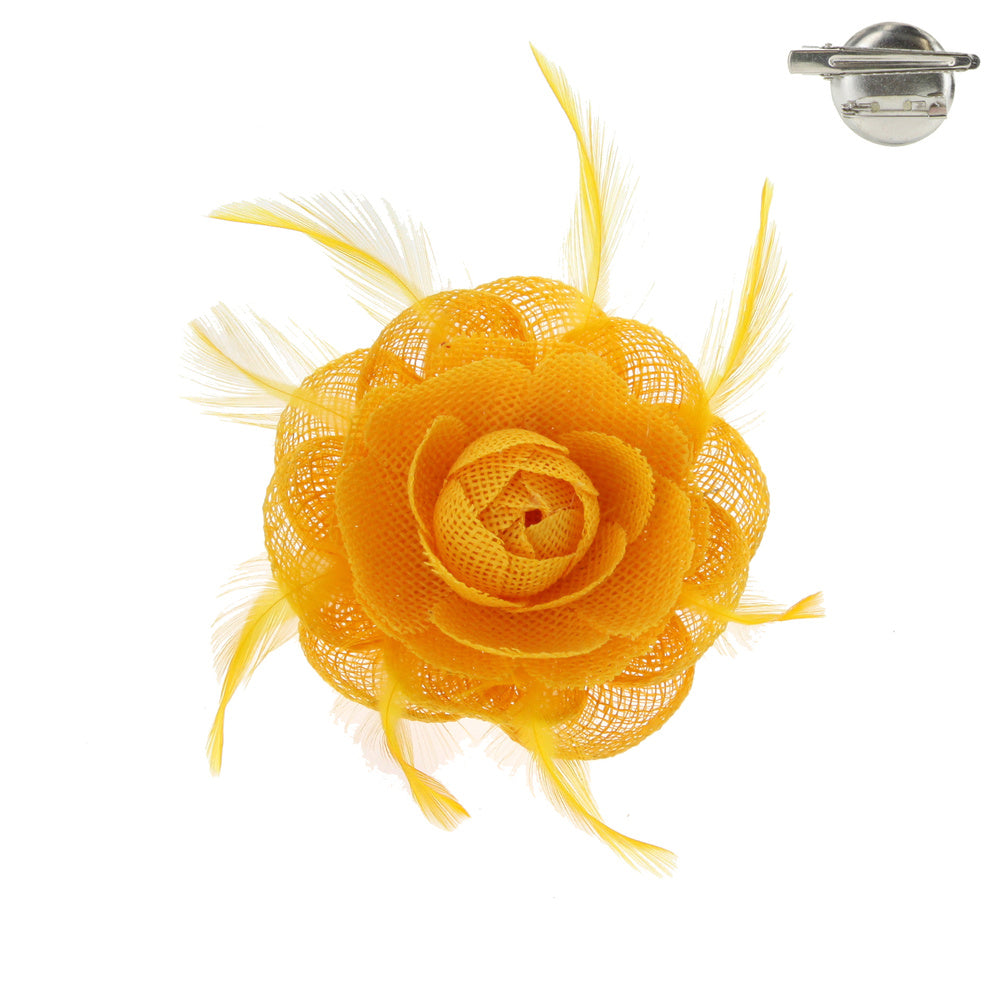 Small Flower Woven Fascinator Brooch Pin - Something Special, Fascinator - SetarTrading Hats 